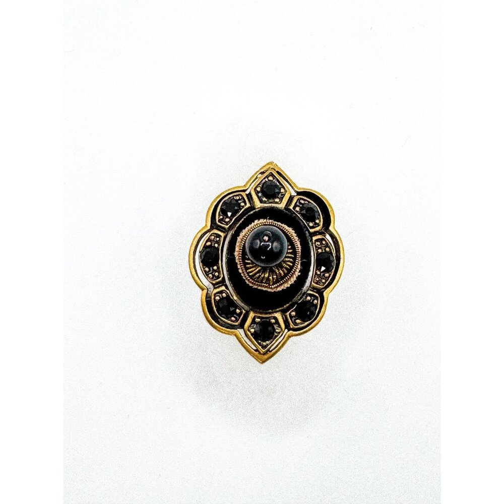 Gucci Velvet & Crystal Pin Cushion Cocktail Ring Size: 6 - Picture 6 of 11